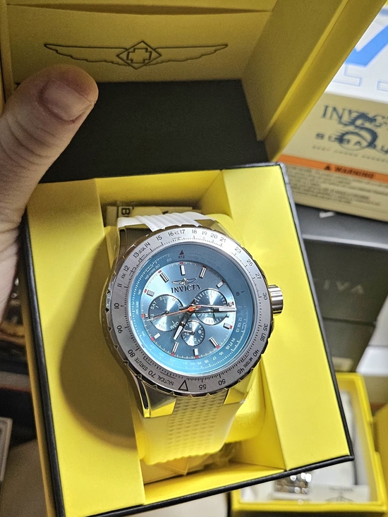 Invicta Other - Invicta Men's Aviator Quartz Light Blue Dial Watch 50960 - 50mm